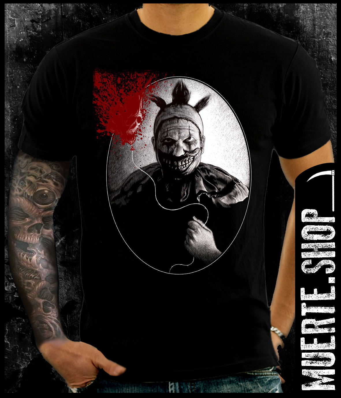 Черна тениска AHS CLOWN Черна тениска AHS CLOWN